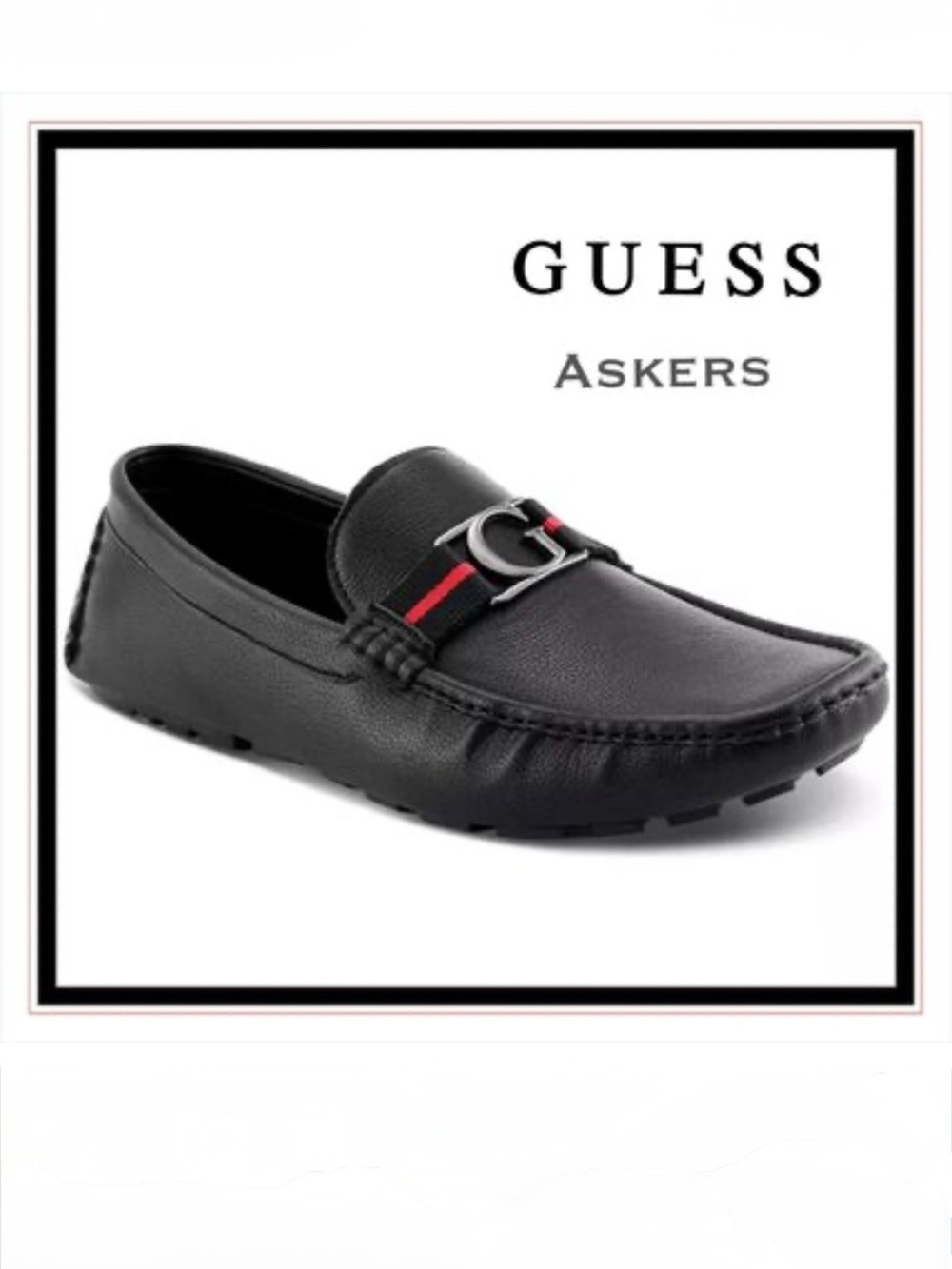 GUESS Askers Black Driver Loafers Size 9